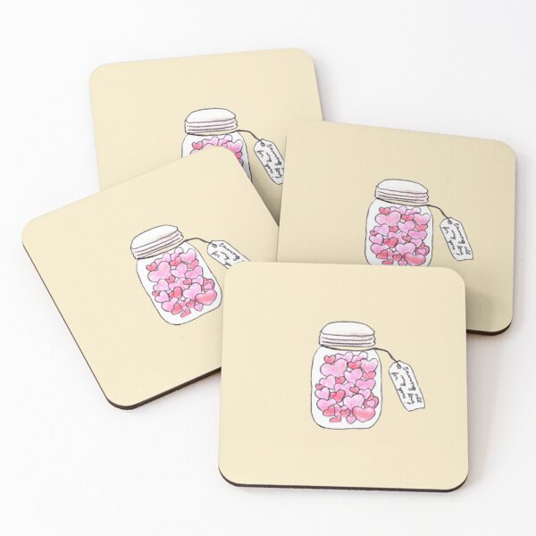 Item preview, glass jar filled with hearts designed and sold by si3iy.
