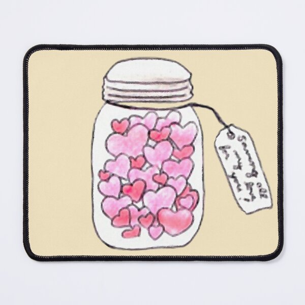 Item preview, glass jar filled with hearts designed and sold by si3iy.