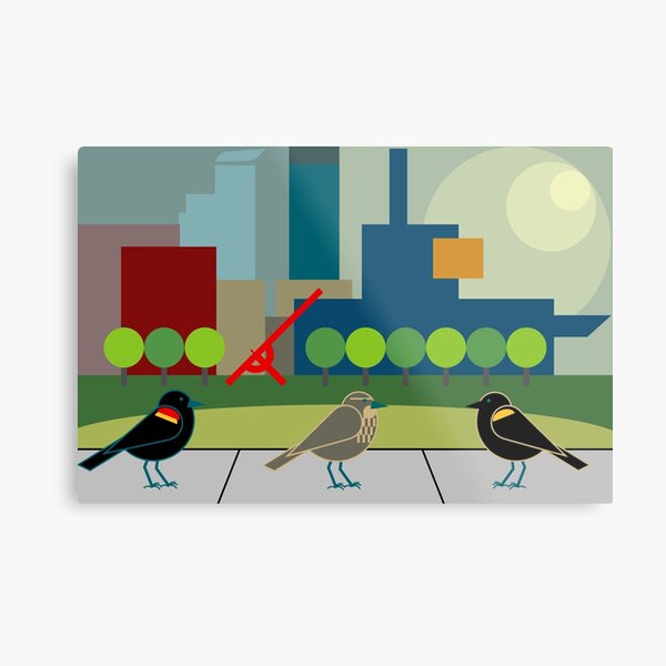 Red-winged Blackbirds Metal Print