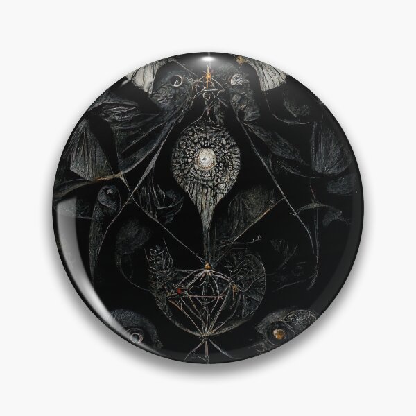 Item preview, Dark Magical Portal with Carved Raven Heads and Feathers designed and sold by WhimsyCanvasPrints.