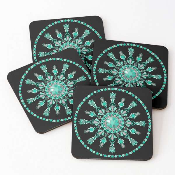 Item preview, Aquamarine Dot Mandala designed and sold by DavidB2408.