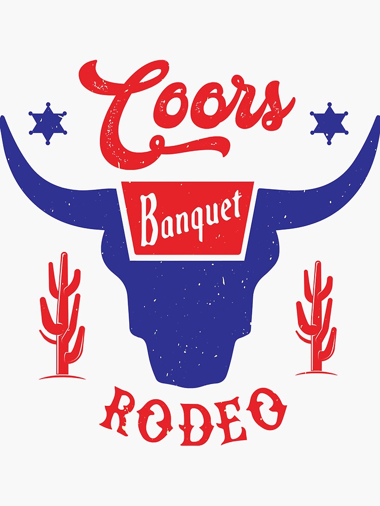 "Coors Banquet Rodeo Logo Distressed" Sticker for Sale by sarffixwan