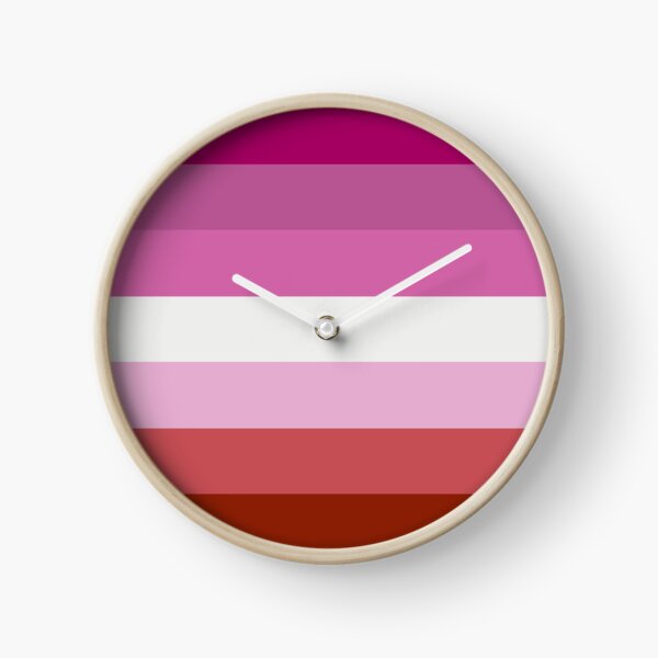 Lesbian Pride Flag Clock For Sale By Tumblrbitch Redbubble