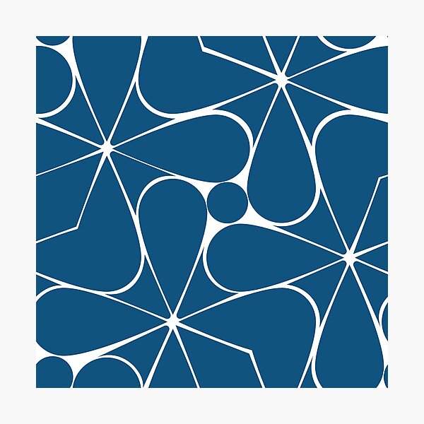 Item preview, Deep blue and white flowers pattern designed and sold by Sophie’s Design.