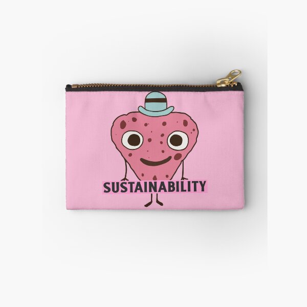 Item preview, Sustainability Happy Red Strawberry With Big Eyes And A Small Green Hat designed and sold by pixelplaza.