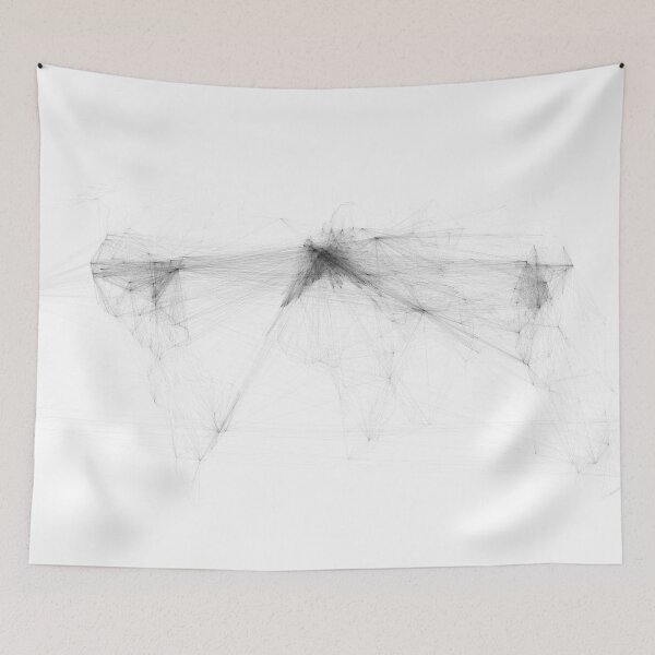 Item preview, Global Airline Routes (Straight Line) - Winkel Tripel designed and sold by Henrik Gulliksen Schüller.