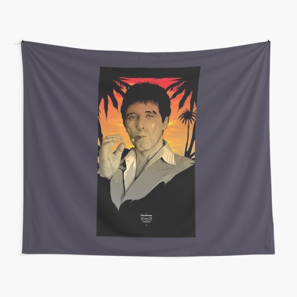 SCARFACE AL PACINO PORTRAIT RED POSTER Tapestry for Sale by BDstore Redbubble