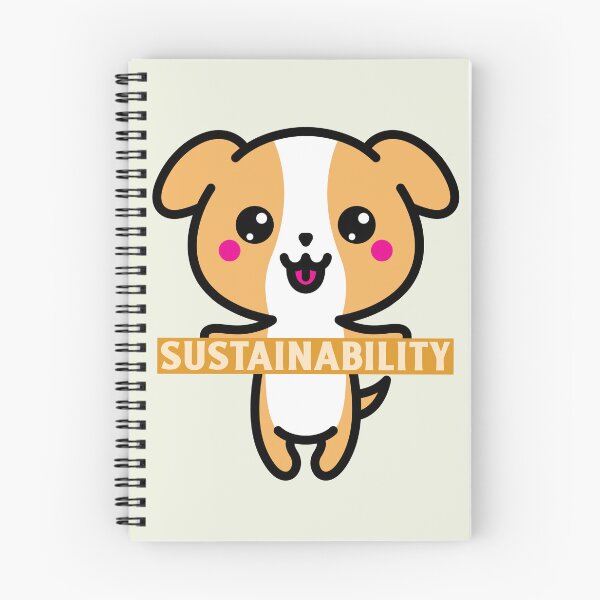 Item preview, Sustainability Cute Little Brown And White Puppy Laughing designed and sold by pixelplaza.