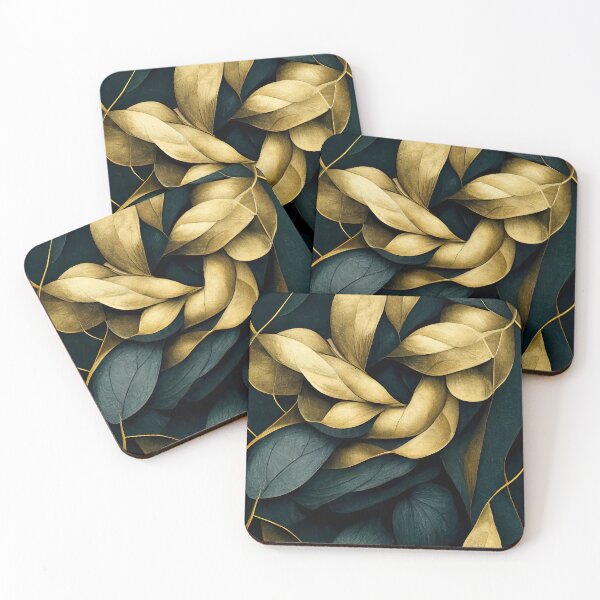 Item preview, Blue and Gold Flourishes with Shallow Depth of Focus designed and sold by WhimsyCanvasPrints.