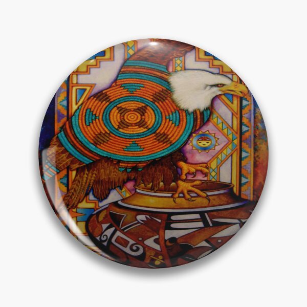 Item preview, Eagle Native American art watercolor vintage designed and sold by MAGLOFF12.