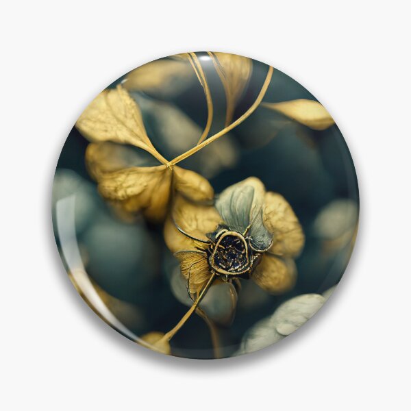 Item preview, Abstract Floral Background. Blue and Gold Flourishes on Blurred Background designed and sold by WhimsyCanvasPrints.