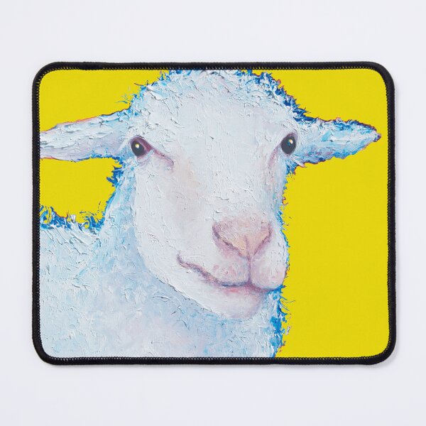 Item preview, White sheep on yellow designed and sold by MatsonArtDesign.