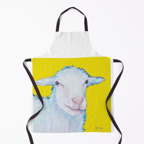 Item preview, White sheep on yellow designed and sold by MatsonArtDesign.