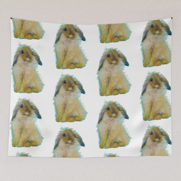 Item preview, Bunny Rabbit painting on white background designed and sold by MatsonArtDesign.