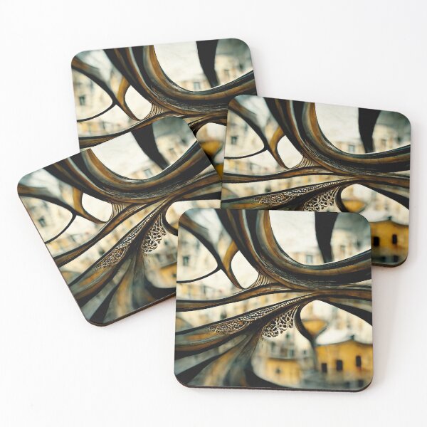 Item preview, Abstract Architecture Background with Curved Lines and Blurred Buildings designed and sold by WhimsyCanvasPrints.