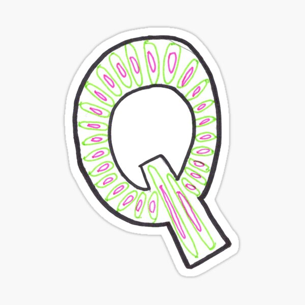 Item preview, bubble letter "Q" designed and sold by abbyresnic.