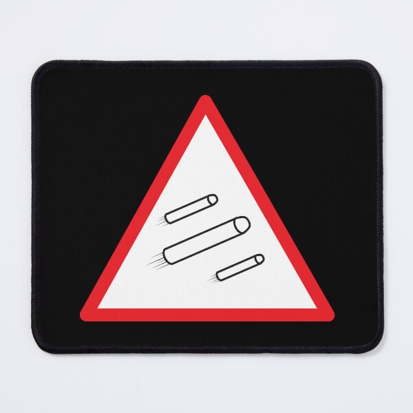 Item preview, Warning Sign Nerf Bullets Flying - Caution Nerf war - Black and white Nerf Battle Gun designed and sold by LookFrog.