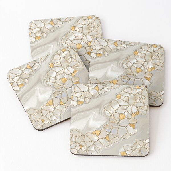 Item preview, Mother of pearl and gold cells Abstract designed and sold by k9printart.