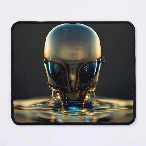 Item preview, Alien Droid Coming Out of Water designed and sold by WhimsyCanvasPrints.