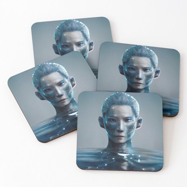 Item preview, Humanoid Coming Out of Water designed and sold by WhimsyCanvasPrints.