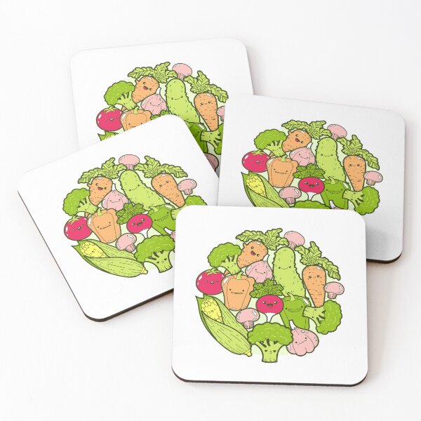 Item preview, Happy kawaii doodle vegetables designed and sold by boozkova-vorona.