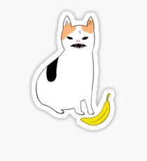 Cat not like banana (no background) Sticker