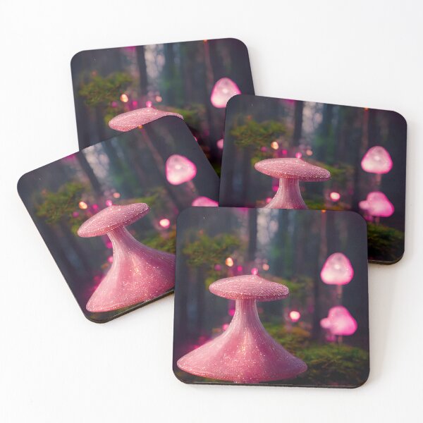 Item preview, Glowing Mushrooms and Trees in an Enchanted Magical Forest designed and sold by WhimsyCanvasPrints.