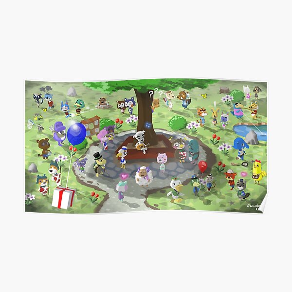 Bienvenue à Animal Crossing Poster