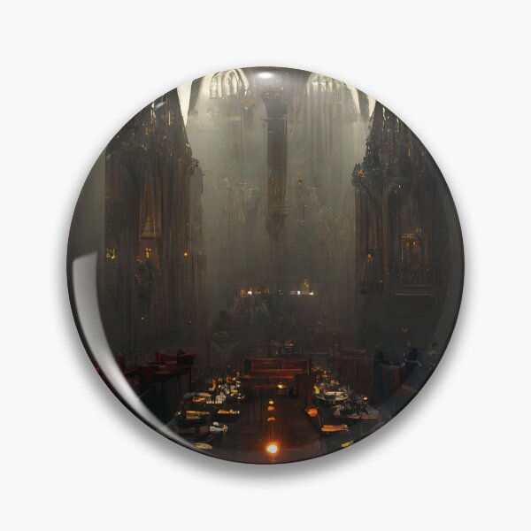 Item preview, Spooky Dark Gothic Cathedral Interior. Halloween Vintage Background. Occult, Esoteric, Divination and Wicca Concept designed and sold by WhimsyCanvasPrints.