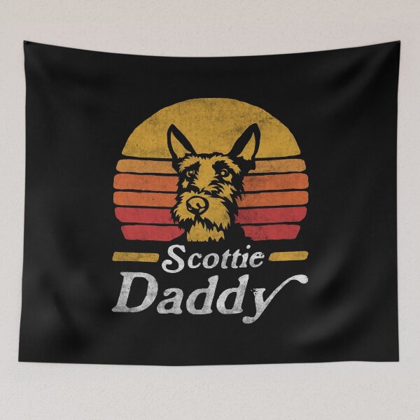 Item preview, Retro Vintage Scottish Terrier Daddy designed and sold by More Cute Dogs.