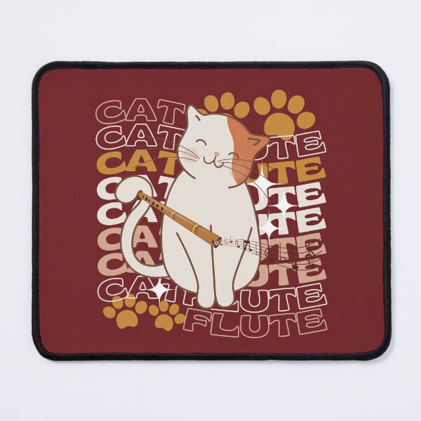 Item preview, Cat playing flute designed and sold by CollectionOS.