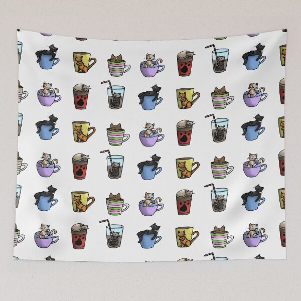 Item preview, Cups of catfee (cat-coffee) designed and sold by babysnaily.