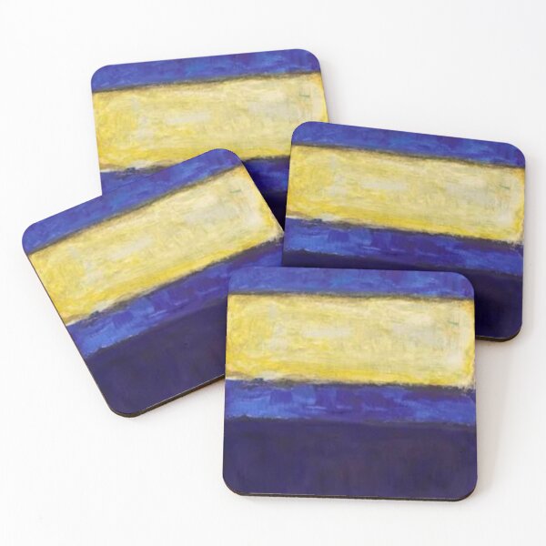 Aperçu de l'œuvre Oeuvre d'art moderne bleu et jaune par mark rothko célèbre affiche créée et vendue par Golido.