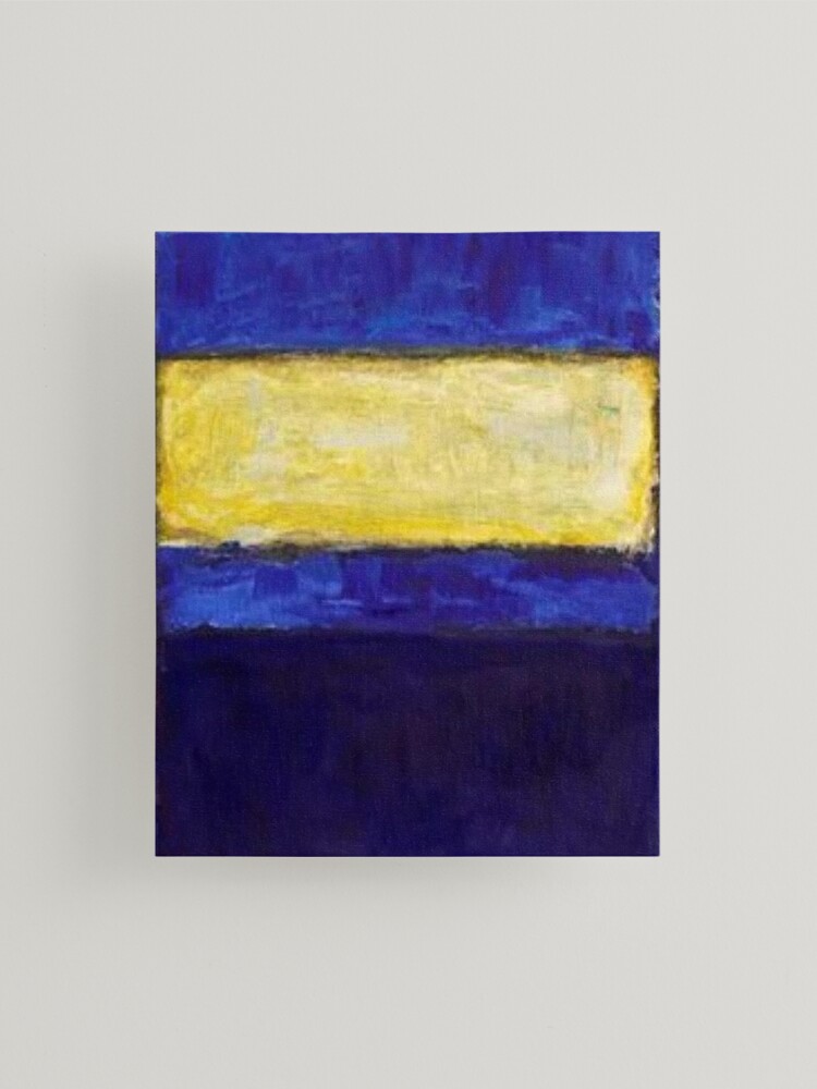 Modern art blue and yellow artwork by mark rothko famous poster | Mounted  Print