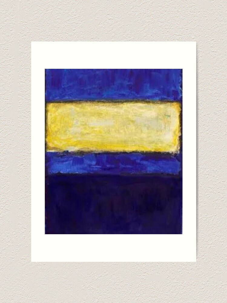 "Modern art blue and yellow artwork by mark rothko famous poster " Art