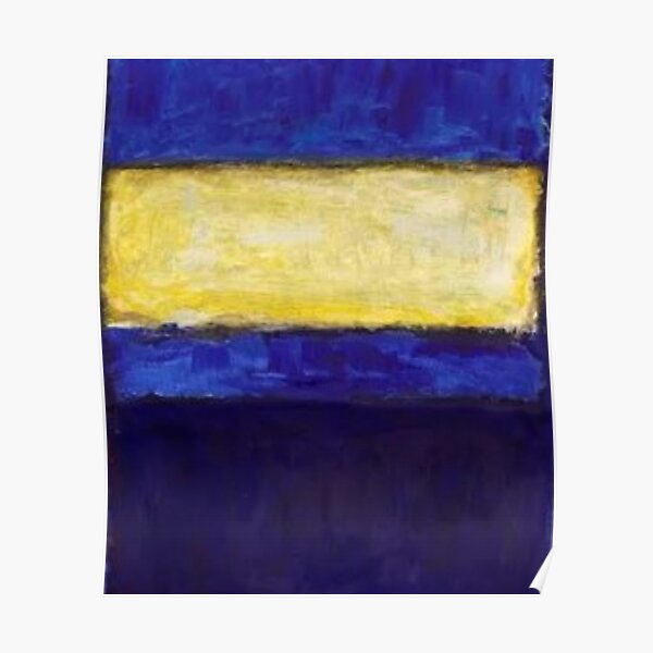 "Modern art blue and yellow artwork by mark rothko famous poster