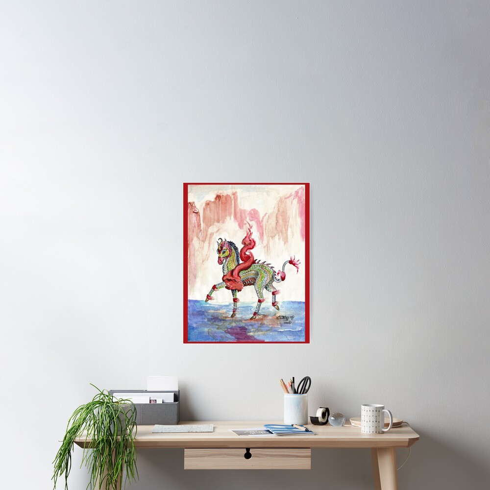 Japanese Unicorn Poster