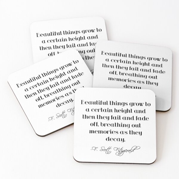 Item preview, Beautiful things grow - Fitzgerald quote designed and sold by peggieprints.