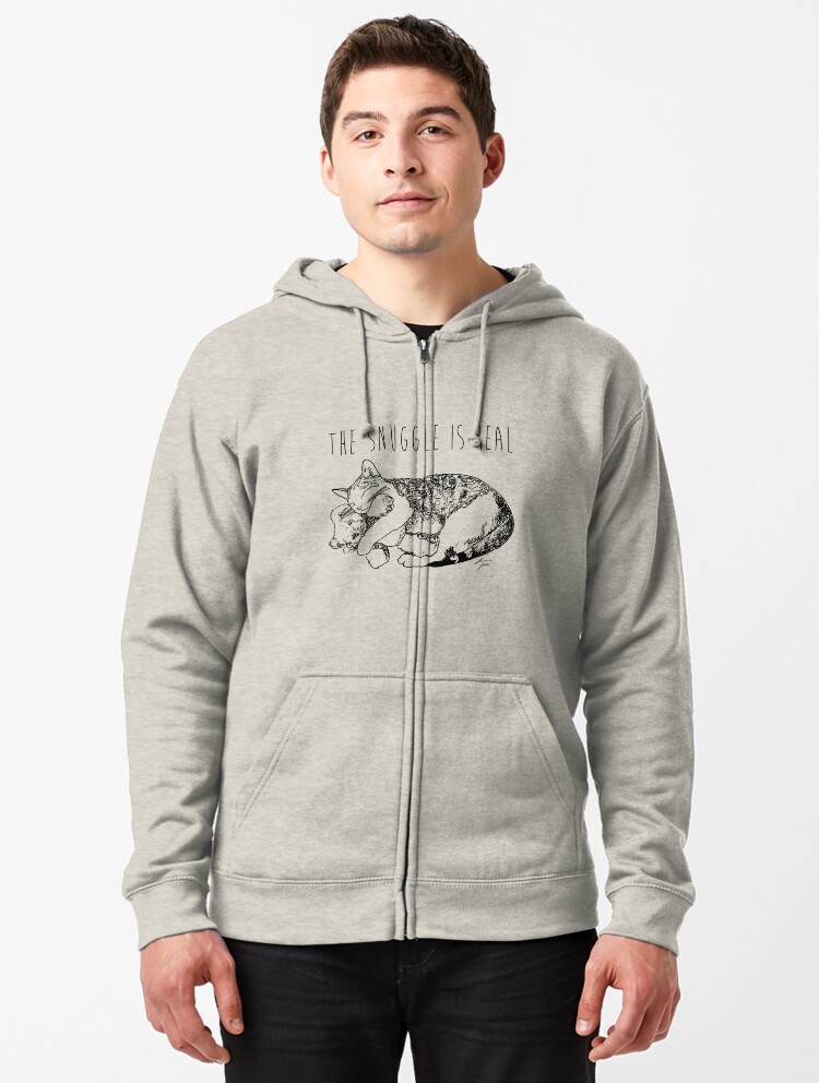 cat snuggle hoodie