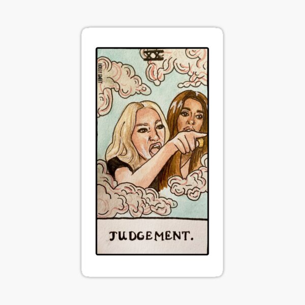 Item preview, Judgement Woman Screaming meme tarot card designed and sold by hollyisnotanart.