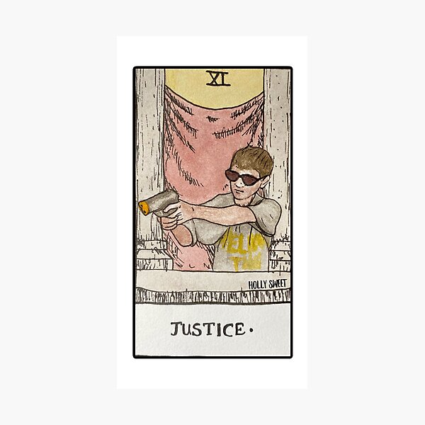 Item preview, Justice I Wont Hesitate vine tarot card designed and sold by hollyisnotanart.