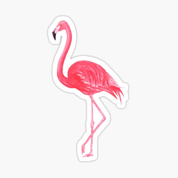 Pink Flamingo Wall Art Decal - TenStickers