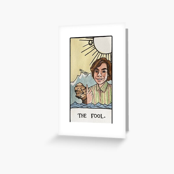 Vista previa del artículo con la obra «El tonto Soy Jared, tengo 19 años, carta del tarot de la vid», diseñado y vendido por hollyisnotanart.