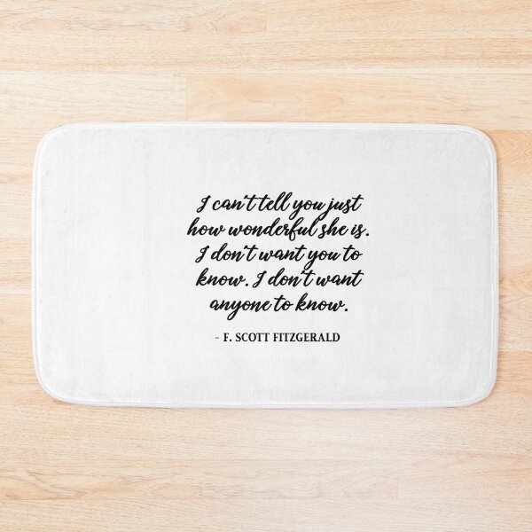 Item preview, Just how wonderful she is - Fitzgerald quote designed and sold by peggieprints.