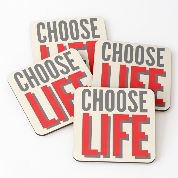 Item preview, Choose life bold gray and red George Michael edition typography design designed and sold by WordStruggle.