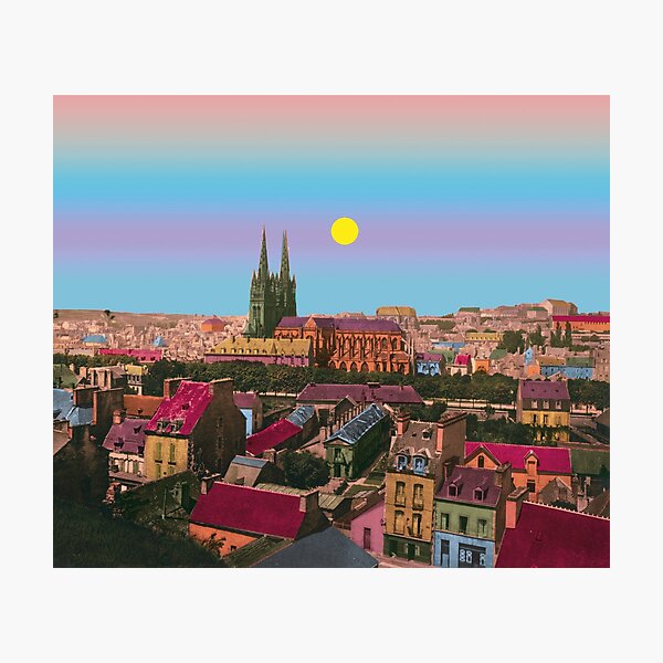 Item preview, Quimper skyline, vintage Brittany designed and sold by Mauswohn.
