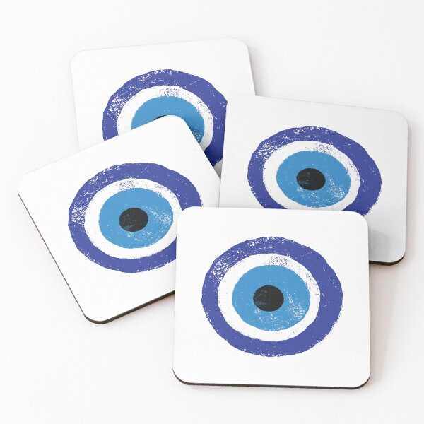 Item preview, Evil Eye Artístico Azul Griego designed and sold by WordsGamersUse.