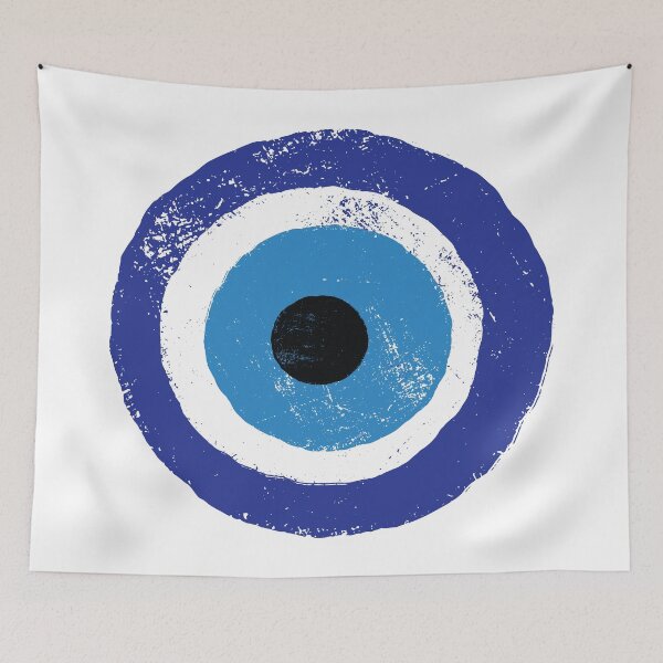 Artikelvorschau, Evil Eye Künstlerisch Blau Griechisch entworfen und verkauft von WordsGamersUse.