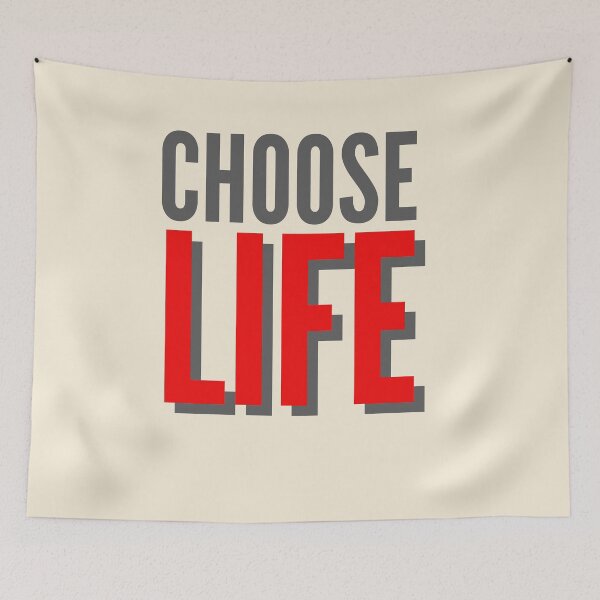 Item preview, Choose life bold gray and red George Michael edition typography design designed and sold by WordStruggle.