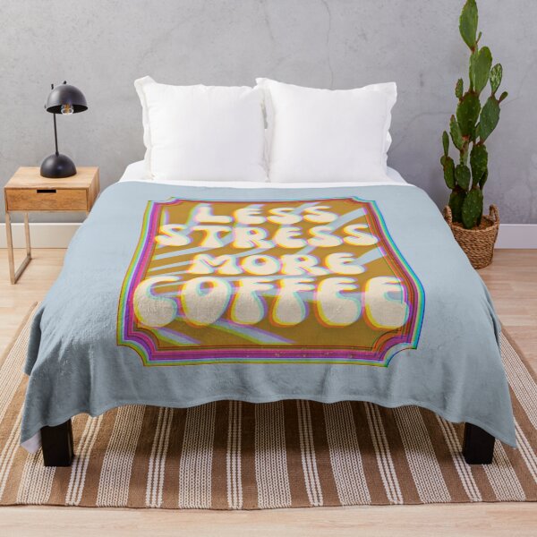 Item preview, Less Stress More Coffee Retro designed and sold by SunfullyYours.